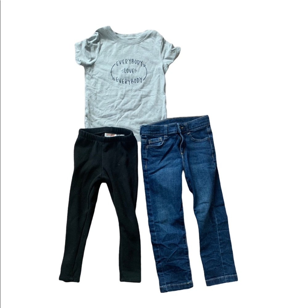 3T girls bundle jeans and shirt lot